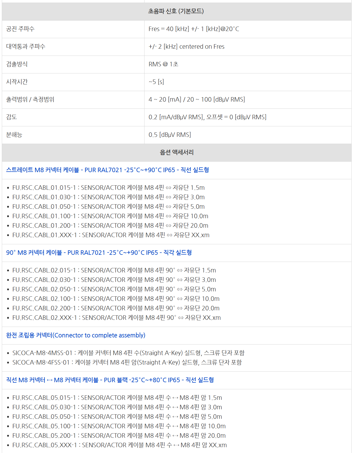 SDT CONMONSense TRUE 4-20mA 근거리 공기 전파형 센서