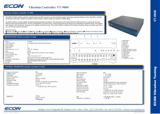VT-9008 진동 컨트롤러 데이터시트 표지